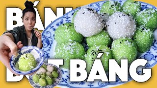Vietnamese Dessert : Bánh Bột Báng (tapioca pearl balls with mung beans filling )