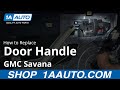 How To Replace Front Interior Door Handle 2003-13 GMC Savana