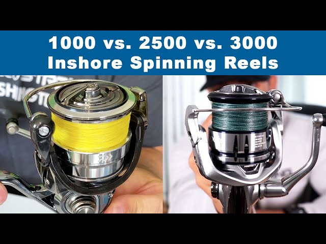 Inshore Spinning Reel Sizes (1000 vs 2500 vs 3000 Series Reels