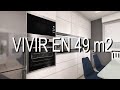 VIVIR EN 49m2: Un apartamento luminoso con dos dormitorios.