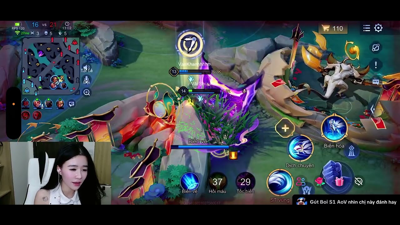 Shizuka cầm Liliana đi mit hài vãi cả trưởng liên quân Mobile