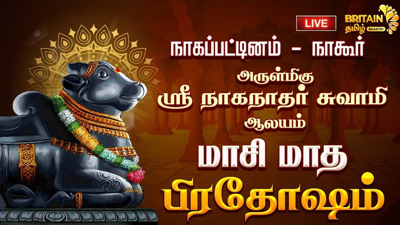 🔴LIVE -  நாகூர் - அருள்மிகு ஸ்ரீ நாகநாதர் சுவாமி ஆலயம் பிரதோஷ வழிபாடு | Pradhosam Nagoor