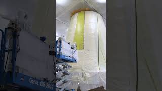 NASA Crews Spray Foam Insulation on Artemis III Rocket Hardware