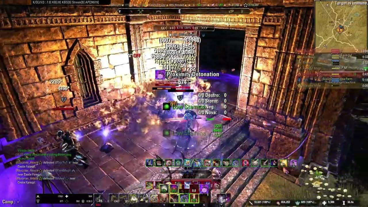 ESO PVP: Suprise Attack bomber V.S. Blue Magic Ball Group