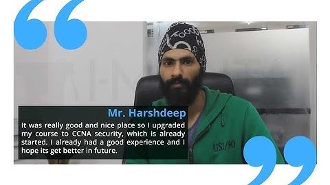 Harshdeep shares his review after his CCNA R&S training from I-Medita