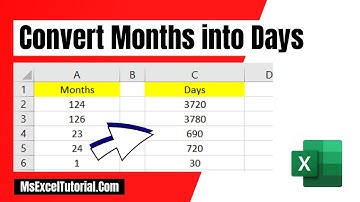 How to Convert Months into Days Excel
