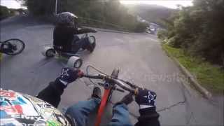 Drift trike-steepest street in the world