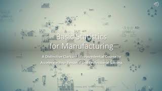 Basic Manufacturing Statistics Introduction