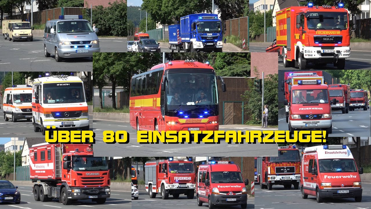 [Großübung XXL] Einsatzfahrten zur Großübung Wesersturm 2019 in Höxter