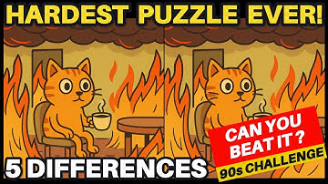 Only 1% Can Find All 5 Differences in This Cat Puzzle (Extreme Challenge!) #findthediffernces