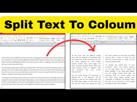 How to Split Text into Two Columns in MS Word | Easy Tutorial|