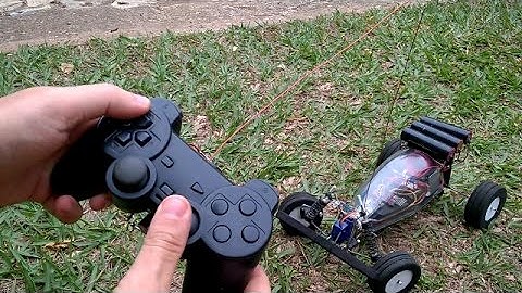 Como Fiz um Carrinho de Controle Remoto Caseiro com Drive DVD e controle de PS2