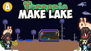 Terraria CORRUPTED LAKE (4 WAYS) (FAST) | How to make Corrupted Lake in Terraria
