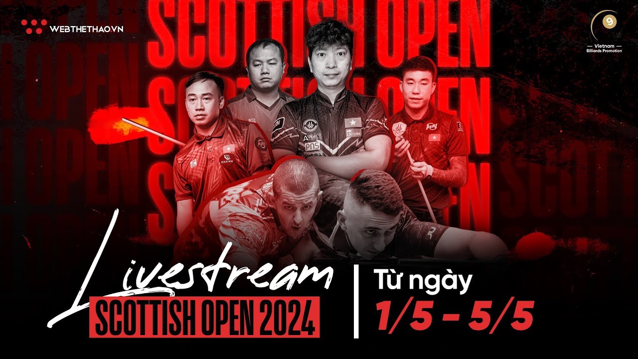 🛑 TRỰC TIẾP JAYSON SHAW vs LIU RI TENG GIẢI BILLIARDS SCOTTISH OPEN
