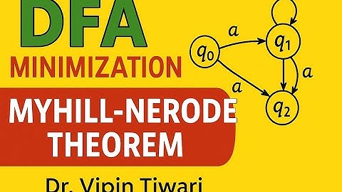 Lecture 21 Minimization of DFA (Myhill Nerode Theorem)
