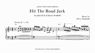 Hit The Road Jack - For piano solo - Sheet music transcription