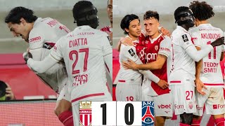 AS Monaco vs Paris Saint-Germain 1-0 ligue 1 highlights