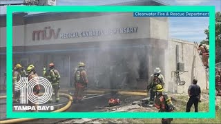 Fire at medical marijuana dispensary hampers traffic on US 19 in Clearwater