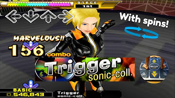 DDR X Trigger Basic with simple spins Full combo (W Feet Footage)