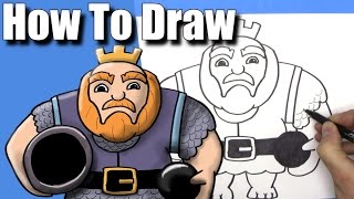 How To Draw the Royal Giant from Clash Royale - EASY- Step By Step -