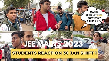 JEE Mains students reaction 🤯😱 | 30 Jan Shift 1 🔥| NCERT से सब 😳 | JEE exam analysis #jee2023