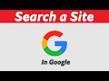 How to search a site on google