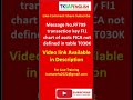 Error Message No.FF709 - transaction key FI1 chart of accts FICA not defined in table T030K
