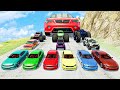 Long Ramp Car Jumps Gameplay - BeamNG Drive Satisfying Crashes Fails Rollovers