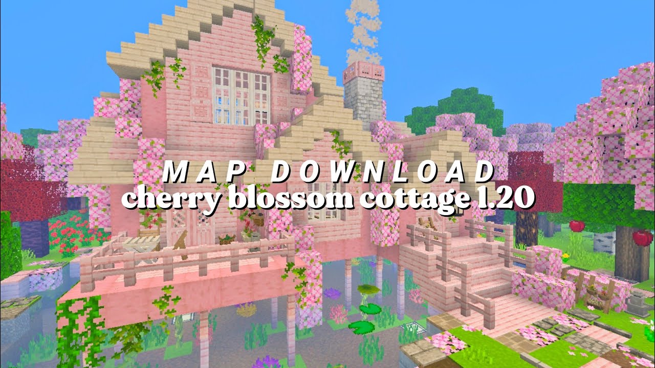 Aesthetic pink modern house ♡ Minecraft 🎀 em 2023