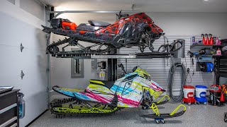 Maximizing Garage Space: Single Post ATV/Snowmobile Lift!