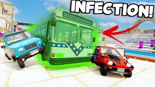 BeamNG Infection But We Use The BIGGEST & SMALLEST Vehicles To Hunt Eachother!