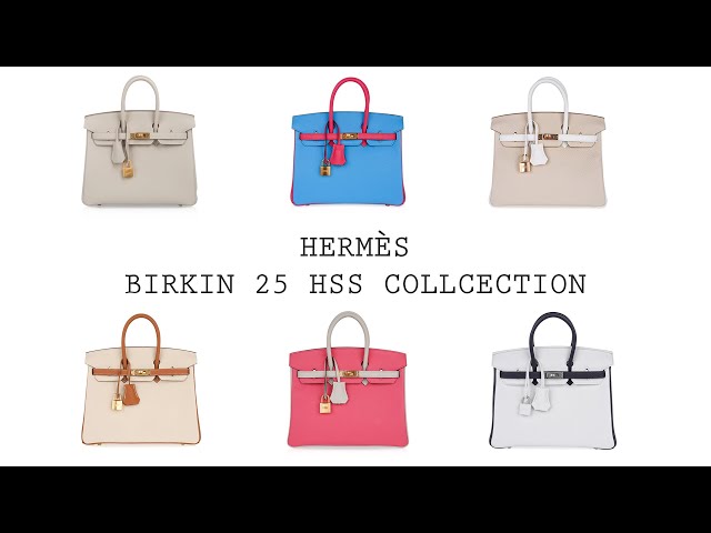 Hermes H041344 Birkin 25 Gris Etain / CC8F Taurillon Clemence Tote Bag GHW