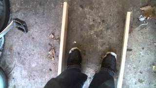 Wooden Sled A quick and simple little wooden sled. Can be made with basic tools. Lots of fun!!! Tags: wood, wooden, home, made, homemade,
