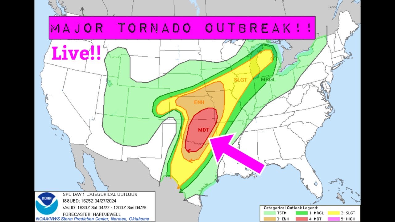 THE TORNADO OUTBREAK APRIL 27th, 2024 STORM CHASE.. - YouTube