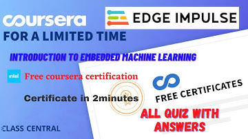 Introduction to Embedded Machine Learning,(week1-3) All Quiz Answers.#coursera#learning#learners