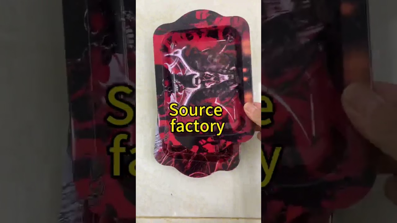 Wholesale Plain Metal Weed Iron Gold Cookies Rolling Tray Bulk