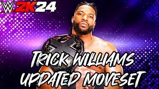 WWE 2K24 | Trick Williams Updated Moveset + Realistic Base Superstar Settings