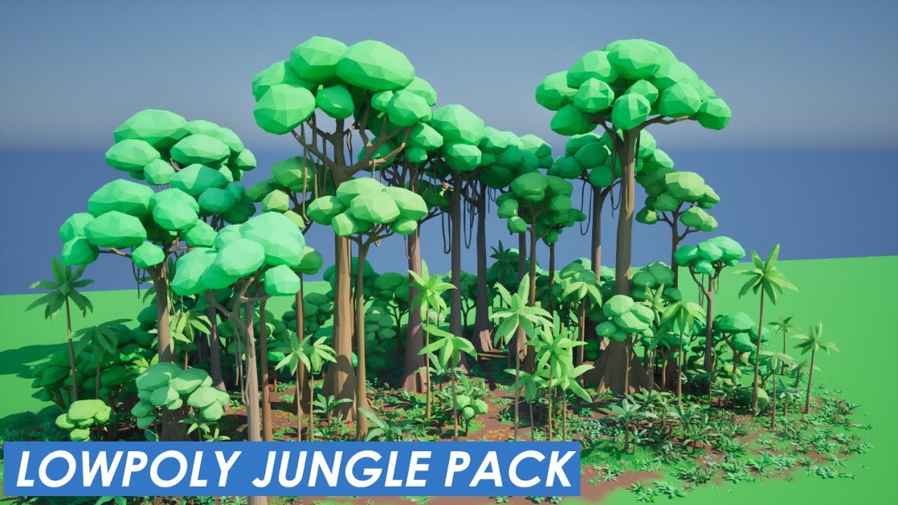 Build A Beautiful 3D Jungle - Lowpoly Foliage Asset Pack