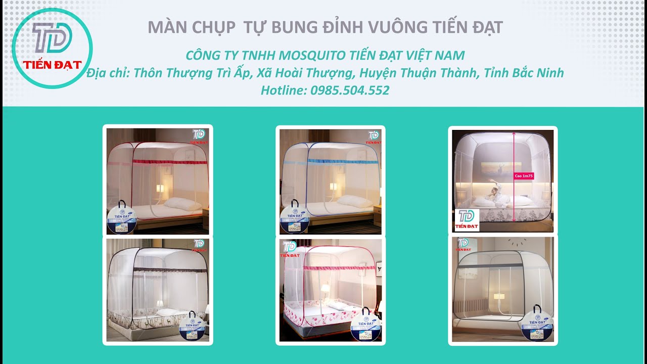 [TV Shopping] Màn chụp tự bung đỉnh vuông Tiến Đạt