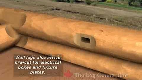 Installation and wiring a pre-cut electrical box in a log wall by The Log Connection