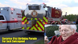 First Responders Parade for Jack Swicegood's 91st Birthday