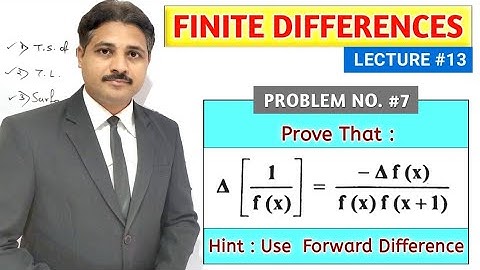 FINITE DIFFERENCES LECTURE 13 (SOLVED PROBLEM 7)