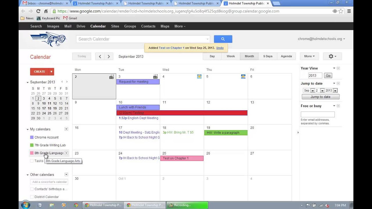 Google Calendar Add and event to a specific calendar YouTube