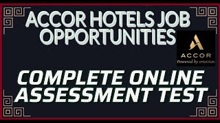 Accor Hotel: Invitation to Complete Online Assessment || SUBSCRIBE #accor #talent #meter #assessment