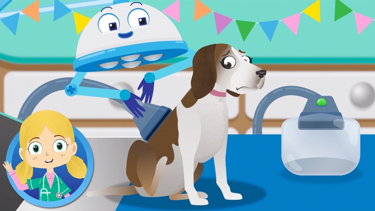 Lily the puppy dog + other animals visit Doctor Poppy’s Pet Rescue