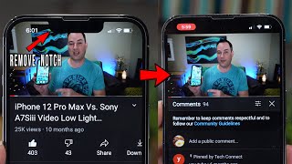 iPhone 13 - How to Fix Notch in YouTube Videos in Portrait mode