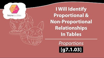 Identify Proportional & Non-Proportional Relationships In Tables [g7.1.03]
