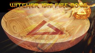 Woodturning project  Witcher Igni Fire Bowl   epoxy resin inlay