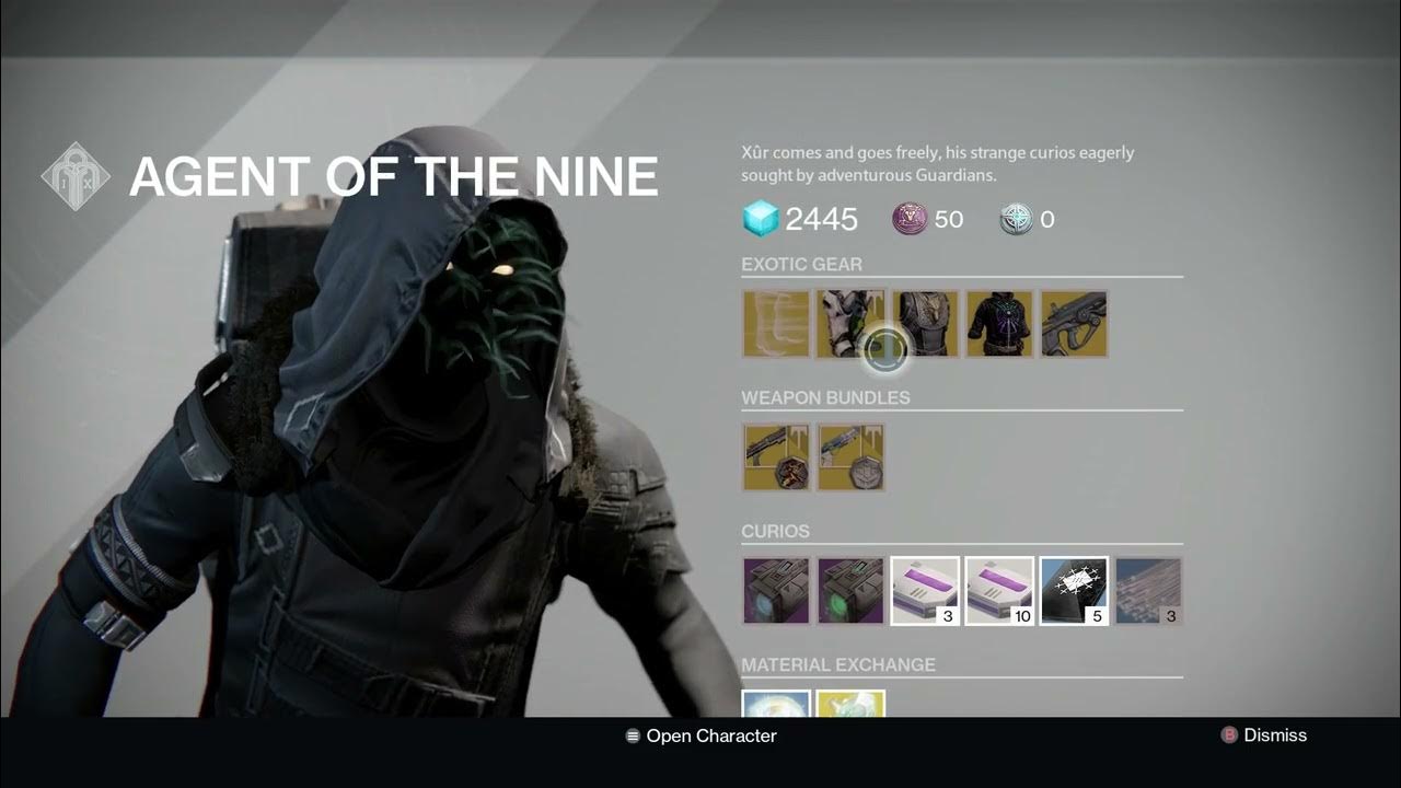 Xur Destiny 1 Inventory Location August 19 2022 8/19/22 Where to