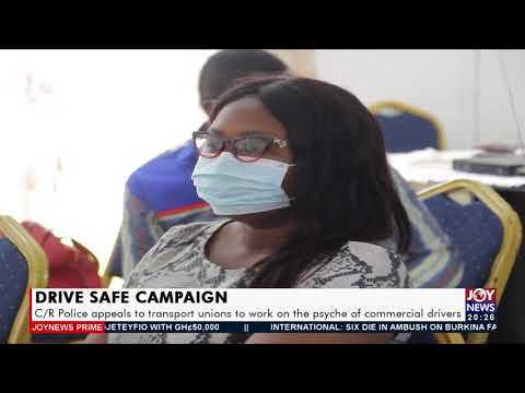 Drive safe campaign: C/R Police appeals to transport union to work - Joy News Prime (14-9-21) Drive safe campaign: C/R Police appeals to transport union to work - Joy News Prime (14-9-21)